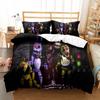 3D Teddy Bear Series Bedding Set Cartoon Anime Down Duvet and Pillowcase, Microfiber Fabric Washable and Quick Drying Home Decoration