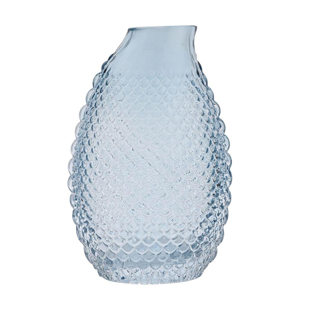 Hestia Blue Textured Glass Vase