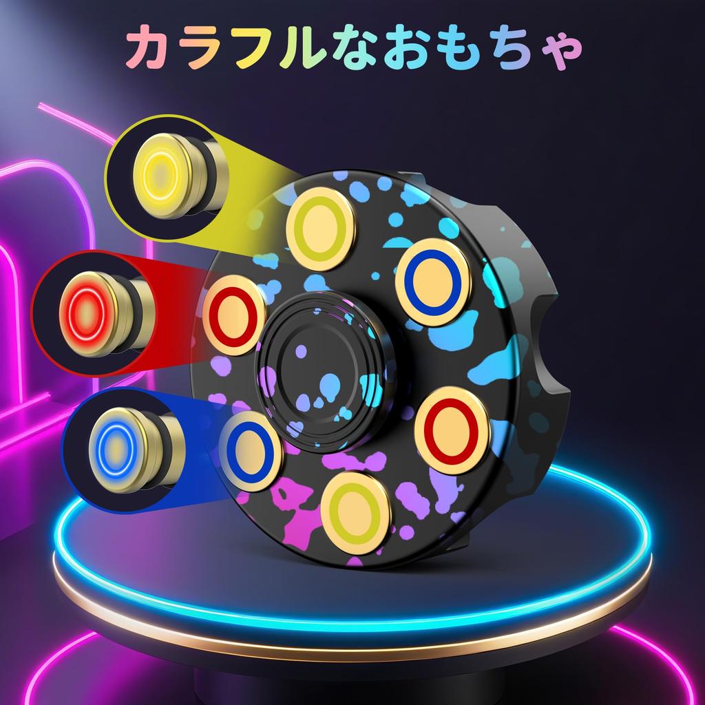 VOFOLEN Leuchtender Hand Premium Stress Metall Hand Spinner mit Langlebigem Edelstahl Hochgeschwindigkeits Leise Fidget Spielzeug für Stress Zeit Geschenk für Erwachsene und