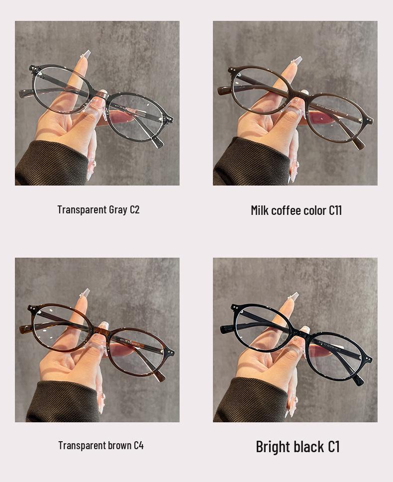 Korean Tortoiseshell Eyeglass Frames, Women's Style 8171, Anti-Blue Light TR90 Ultralight Glasses.