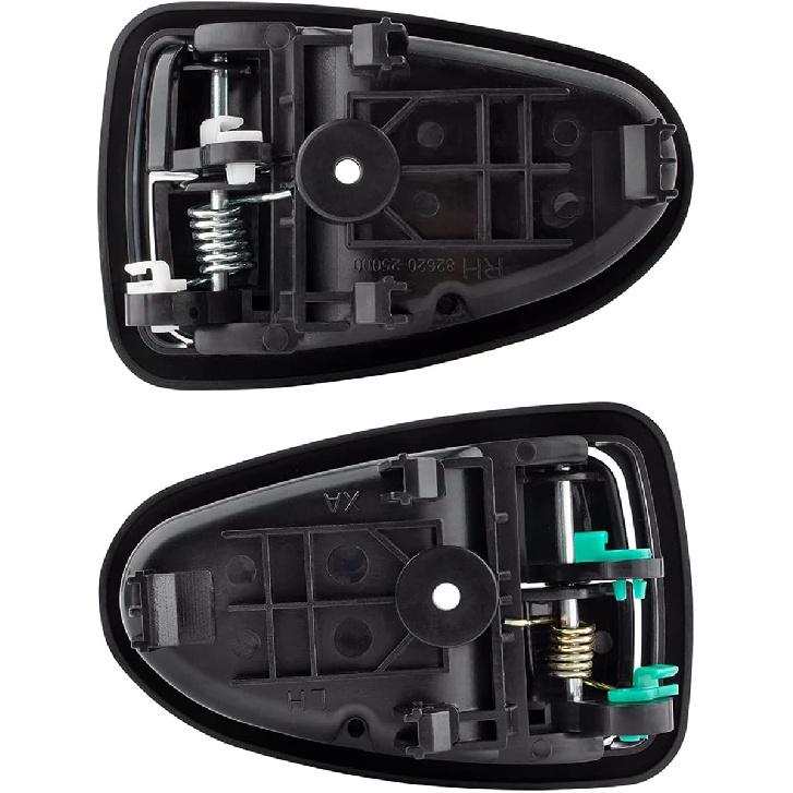 2 Smooth Black Interior Inside Door Handles for Hyundai Accent 2000 2001 2002 2003 2004 2005 2006 Front or Rear Left and Right Side w/Door Lock