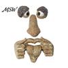 Decorative Tree Faces for Garden Glow?in?the?Dark Face Decor, Funny Old Man Bark Whimsical Forest Art Resin Ornament, Outdoor Halloween