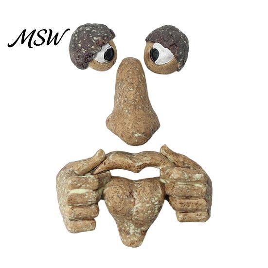 Decorative Tree Faces for Garden Glow?in?the?Dark Face Decor, Funny Old Man Bark Whimsical Forest Art Resin Ornament, Outdoor Halloween