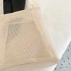 Casual and Simple handbag Mesh Travel Toiletry Bag Portable Beach Bag With Zipper Outdoor Wash Bag Makeup Shower Tools Organizer