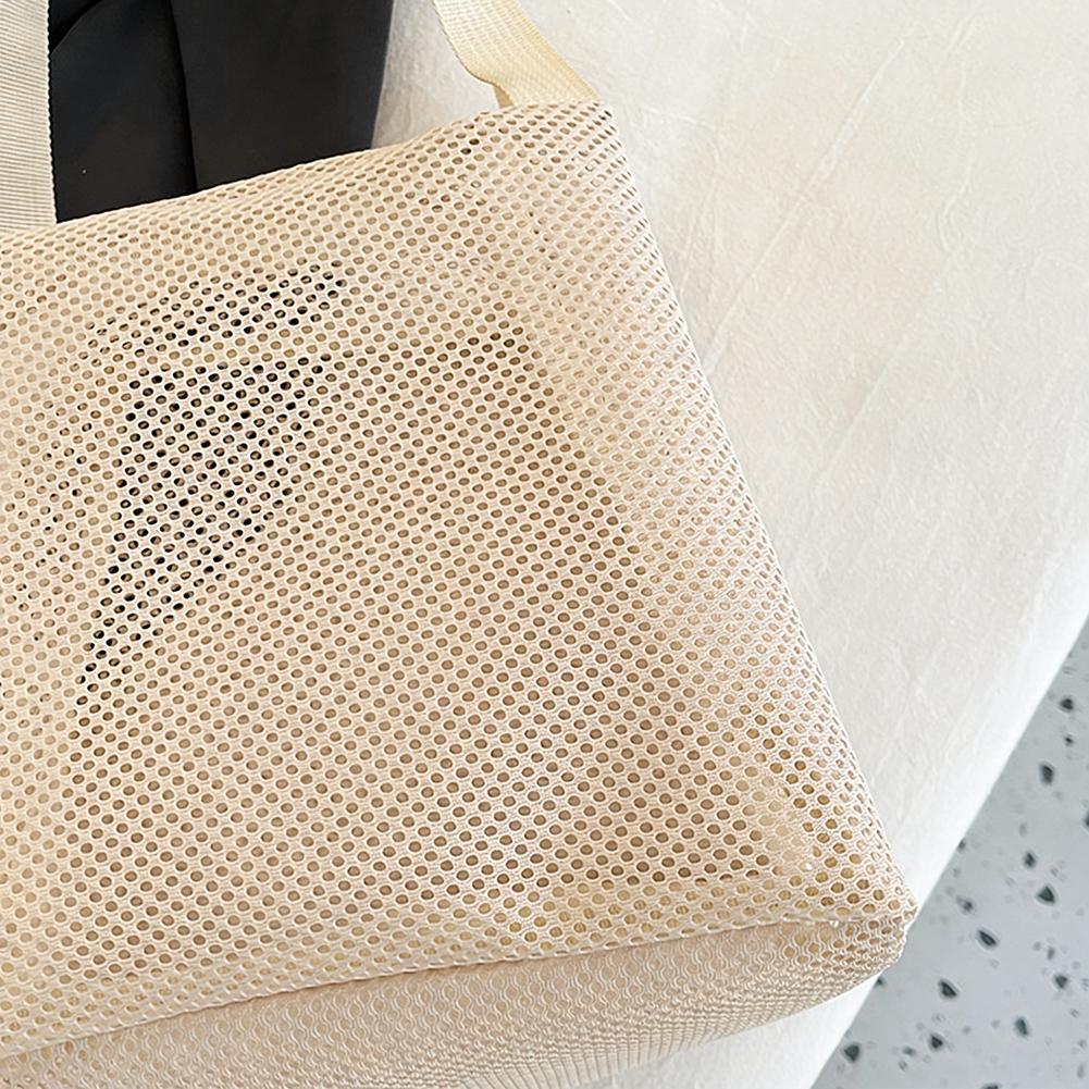 Casual and Simple handbag Mesh Travel Toiletry Bag Portable Beach Bag With Zipper Outdoor Wash Bag Makeup Shower Tools Organizer