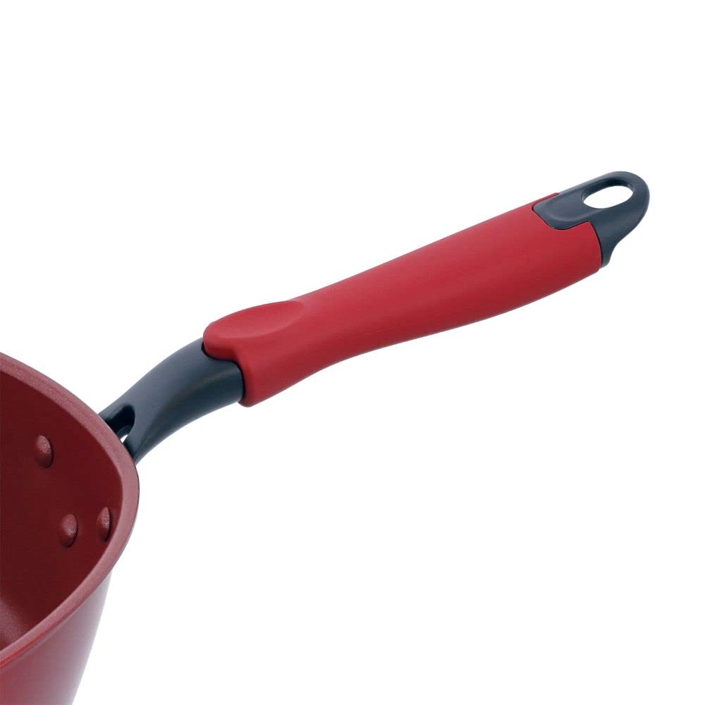 Bestco Frying IH Delicious Sign Evolt Pan, Deep, 28cm, Red, Compatible, NM-106,