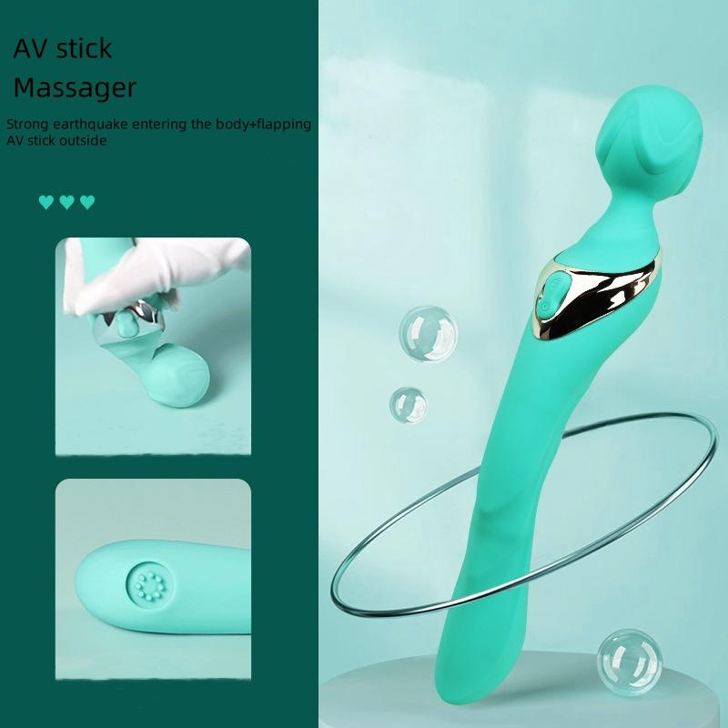 Vibrator Female AV Stick Clitoris Nipple Stimulator Masturbation Massager 10-Frequency Vibration Slapping Adult Products
