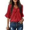 2026 Fashionable Loose V-neck Short Sleeve Casual Women’s Tops