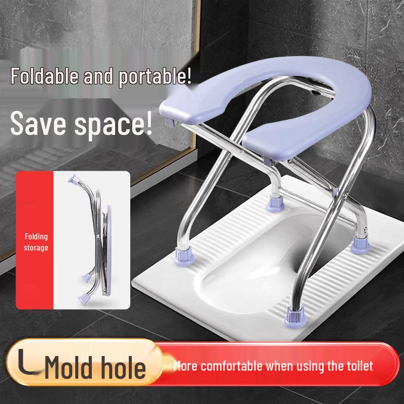Portable Commode Chair for Elderly & Pregnant Users