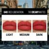 Maybelline New York Matná rtěnka 3,9g 640 Red Liberation Krémová Hydratační Dlouhotrvající Výrazná barva na rty