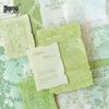 MòMò Mixed Material Letterpress Embossed Paper - Flower Branch Language Series, 30 Sheets, Scrapbooking Base Paper, 4 Styles.