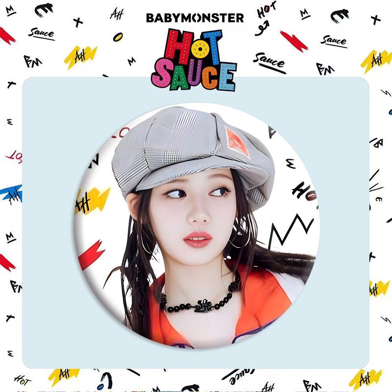 Babymonster "HOT SAUCE" Mirror Keychain Pin Pendant - ASA Merchandise