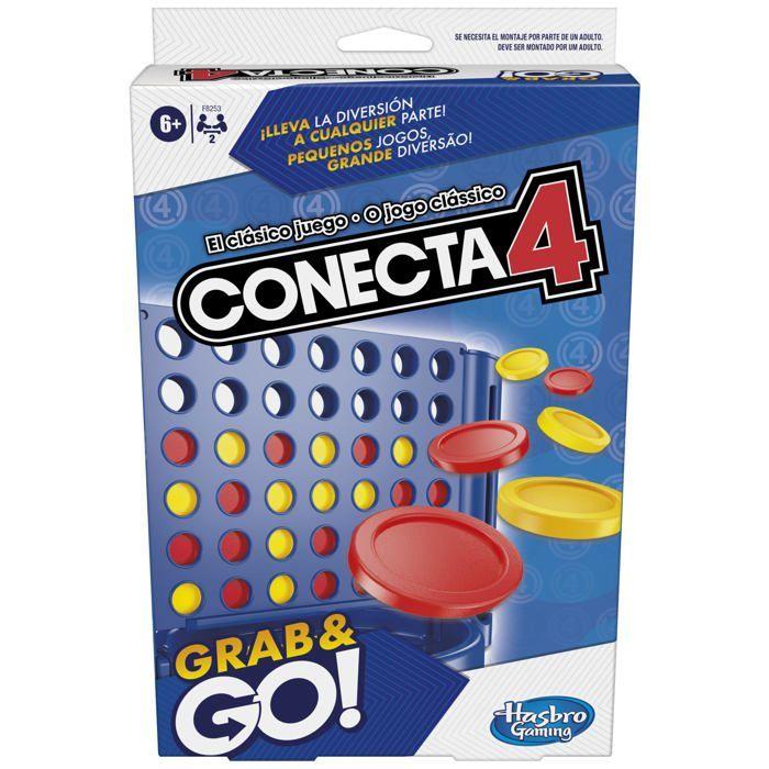 Hasbro Gaming - F8253TG1 - Connectez 4 Grab and Go - Jeu Portable Pour 2 Joueurs - Jeu De Voyage Pour Enfants