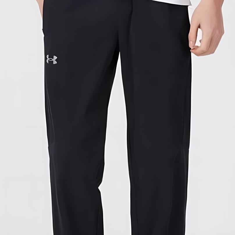Under Armour Solid Color Woven Comfortable Quick-Dry Casual Pants Unisex bottoms Black 24500701-001