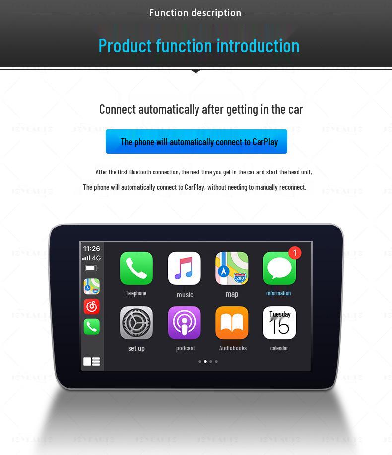 Joyeauto Wireless CarPlay Module for Infiniti Q50L/Q60/QX50 (2015-2019)