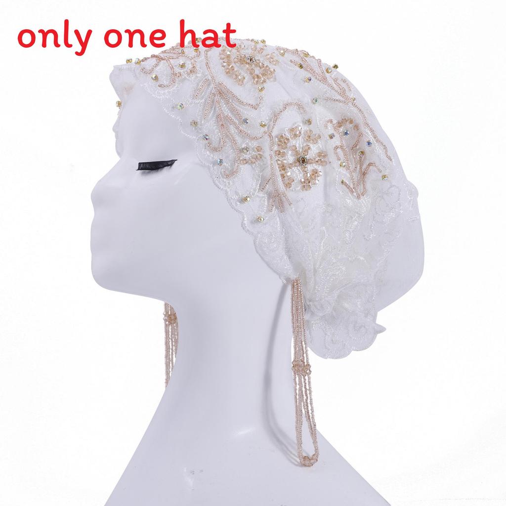 Silk Embroidered Fish Tail Cloche Hat With Tassels For Summer And Winter Wear