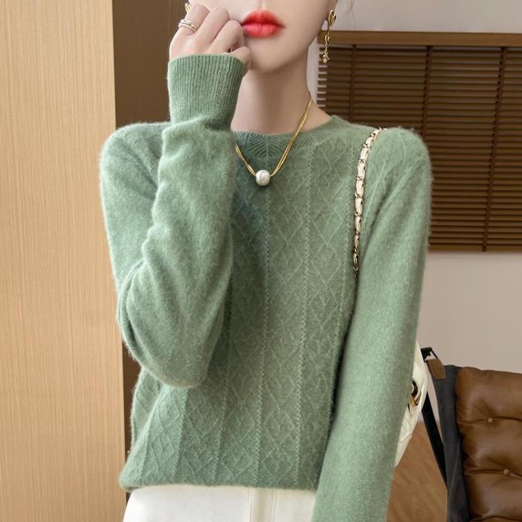 Soft Warm Cashmere Wool Sweater Women Pullover 30 Cashmere 70 Wool Autumn Winter Qinghe Cashmere
