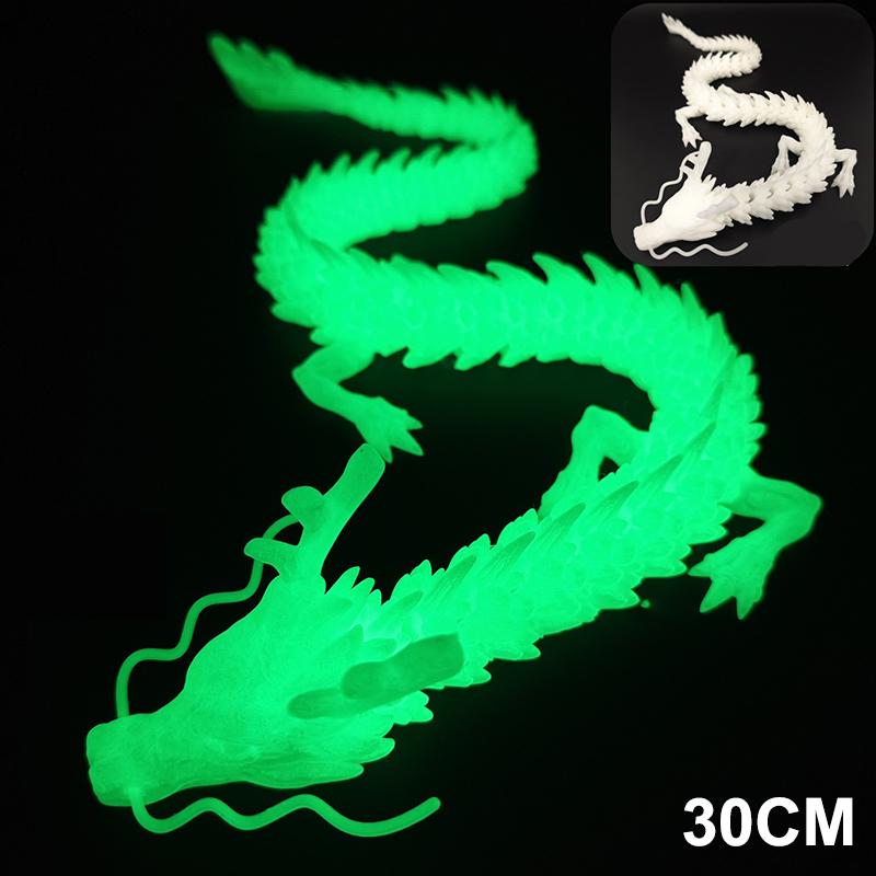 30CM 3D Printed Gem Dragon Crystal Toy Rotatable Articulated Dragon Gift For Kids With ADHD Perfect For Birthdays Gift