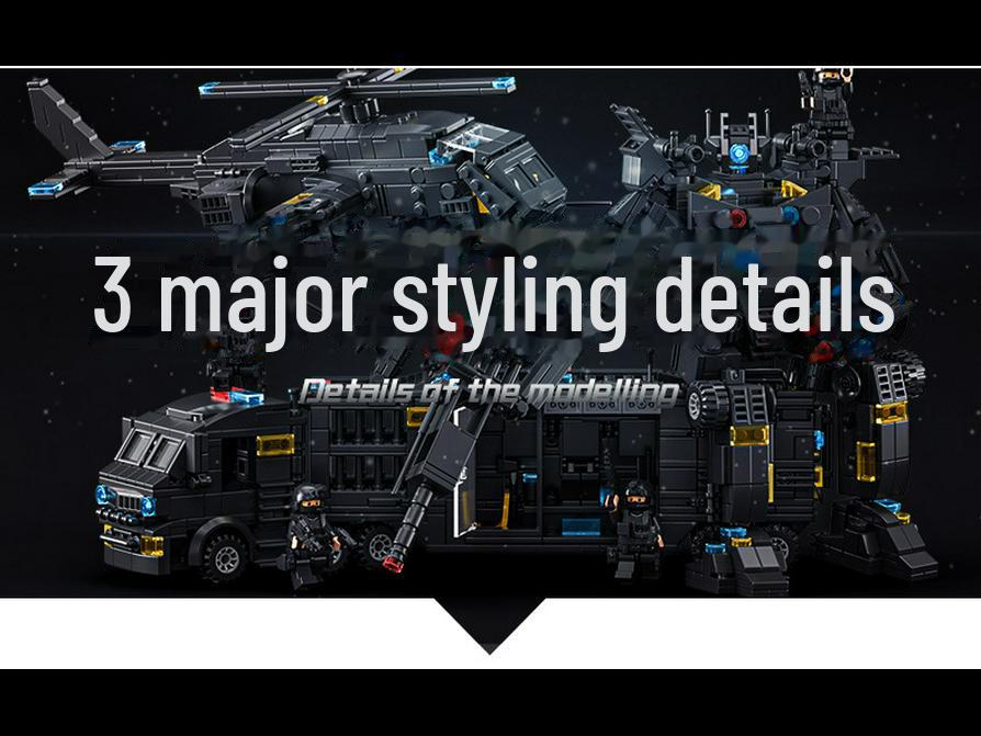 Lele Brothers 8577: Compatible Building Block Puzzle Car & Robot Toy for Kids