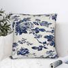 Navy Blue Toile De Jouy Pillow Case Soft Pillow Cover For Living Room Bed Chair Morden Pillowcases