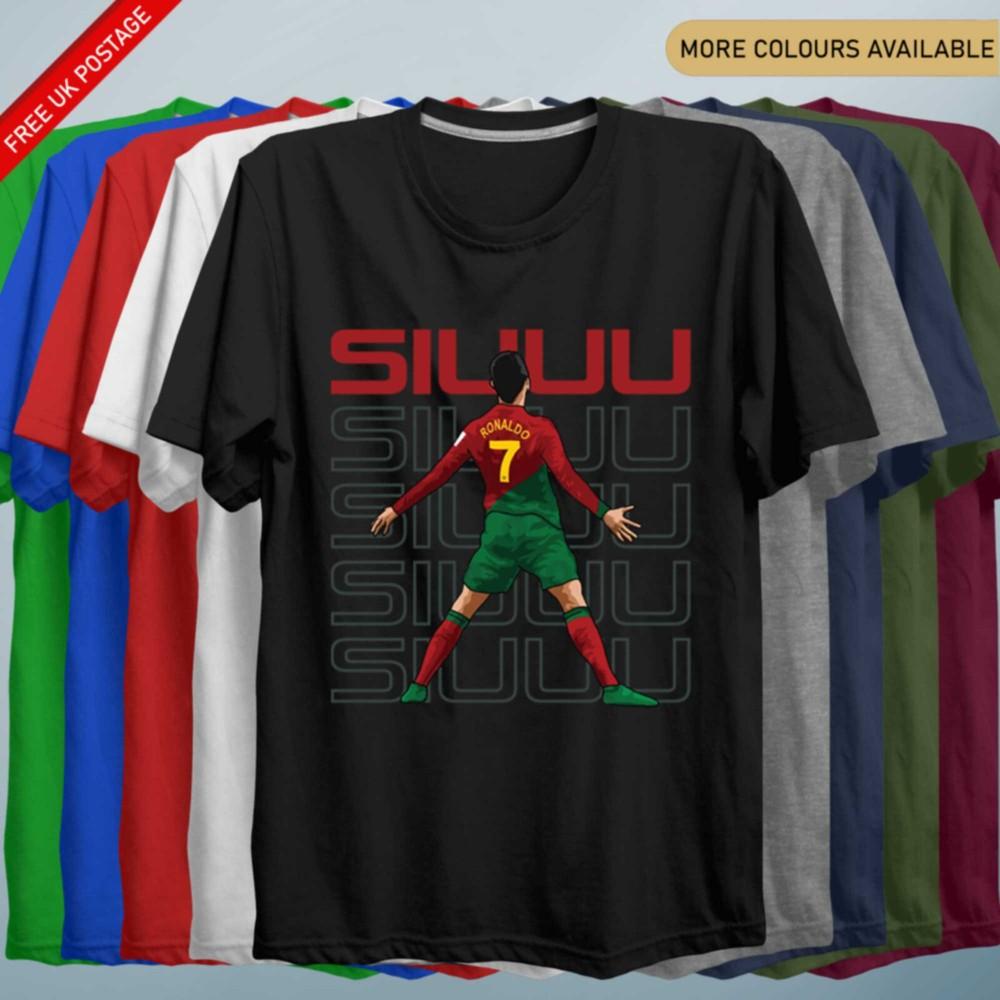 SIUUU T-Shirt Celebration Tee Unisex Cristiano Football Fan Shirt