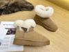 Fur Integrated Snow Boots Women's Short Boots Thick-soled Horn Buckle Women's Boots Autumn and Winter Velvet Warm Cotton Boots Genuine Leather Cotton