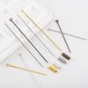 20pcs/lot 50/70mm Stick Metal Brooch Base Pin Safety Stopper Needle for DIY Lapel Badges Hat Jewelry Making Accessories Supplies