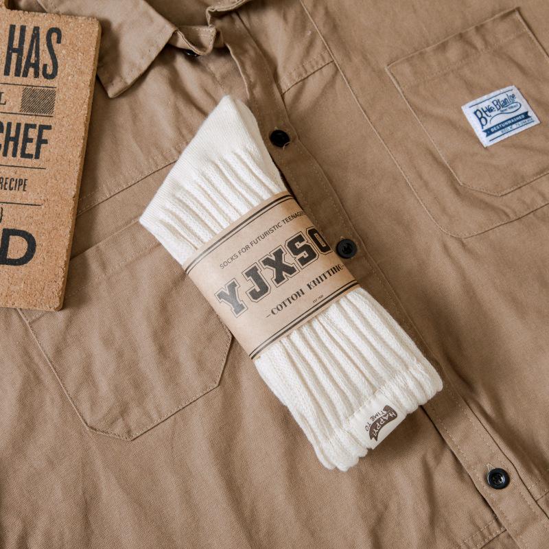 Sesto Zio Calzini Larghi a Maglia Grossa Giapponesi Retrò Unisex - Calzini Trendy Autunno/Inverno per Coppia