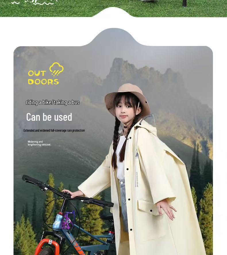 Impermeabile per Bambini con Scomparto per Zaino - Poncho a Copertura Totale per Bambini e Bambine, Ideale per la Scuola Primaria e l'Asilo.