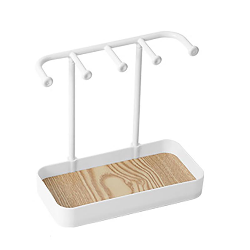 Fashion Portable Jewelry Display Rack with Drawer Box with Wooden Base Storage Rack Key Photography Props Desktop Storage Box