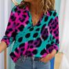 Spring Autumn Elegant Flower Printed Lantern Long Sleeve Shirts Women 2025 Turn Down Collar Single Breasted Chiffon Blouse