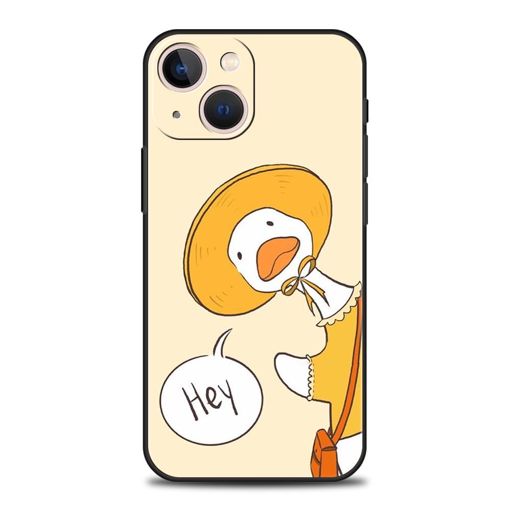 Funny Duck Phone Case For iPhone 17 Air 16 Plus 13 15 14 12 11 Pro MAX 7 8 SE Soft TPU Shockproof Cover Funda