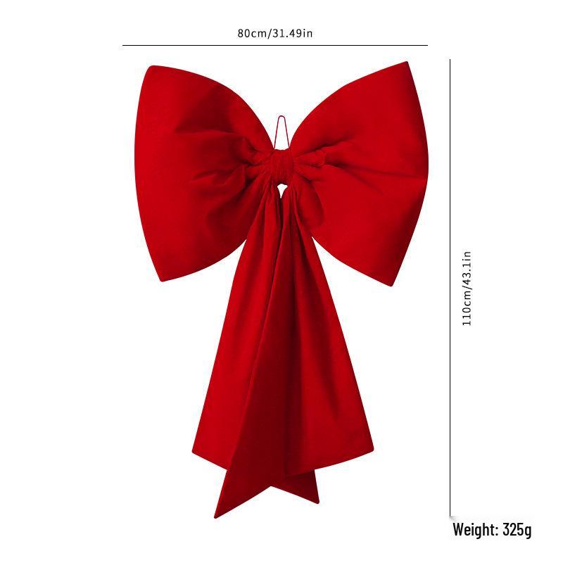 Extra Large Burgundy Velvet Christmas Bow for Tree & Window Decoration