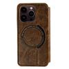 For iPhone 15 Anti-Scratch PU+TPU Matte Case Compatible with MagSafe Wallet Phone Cover