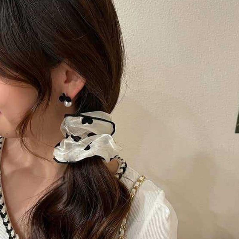 3PCS French Style Sweet Large Intestine Hairband Temperament Hair Rope Minimalist Polka Dot Rubber Band Women Head New Style