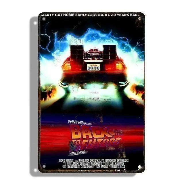Retro Metal Sign Vintage Tin Sign Movie Back To The Future Poster for Wall Decor Cafe Bar Office Home Art Sign Gift