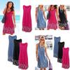 Urban Chic Sleeveless Floral Print Loose Fit Midi Dress Polyester Blend