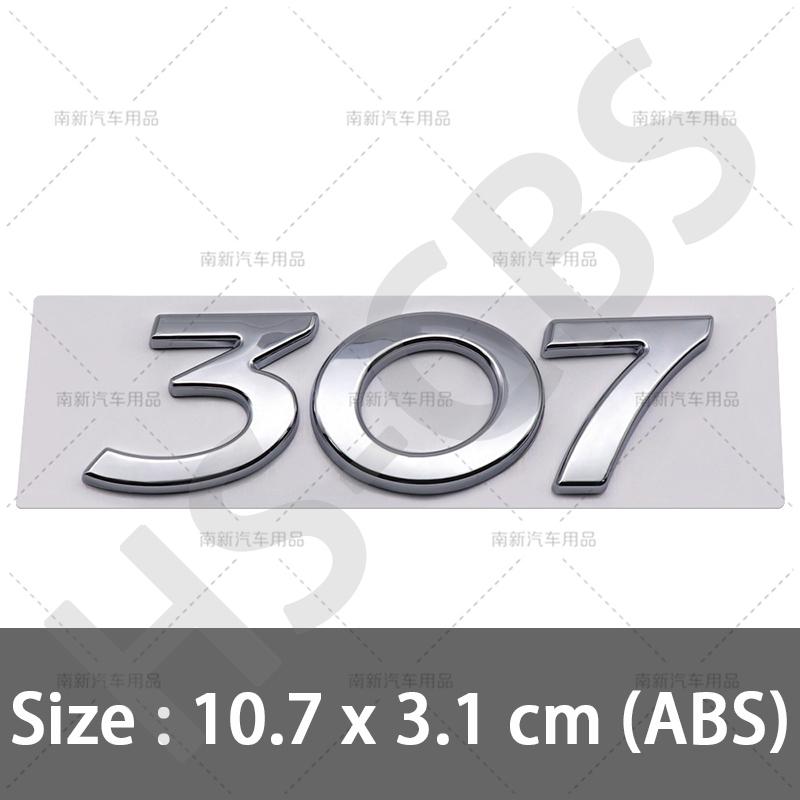 SQOB1 ABS 206 207 301 308 Rear Trunk Logo 307 508 3008 2008 4008 5008 Emblem Badge For Peugeot Car Styling Tailgate Emblem Stickers