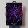 Cologne Germany Map Tinplate Posters Customizable Wall Art Retro Vintage Metal Signs for Home Room Mancave Decoration Gaming