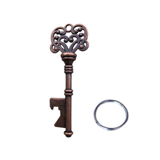 

Винтажный портативный ключ в форме бутылки, брелок для пива, открывалка для консервных банок, КТВ медный