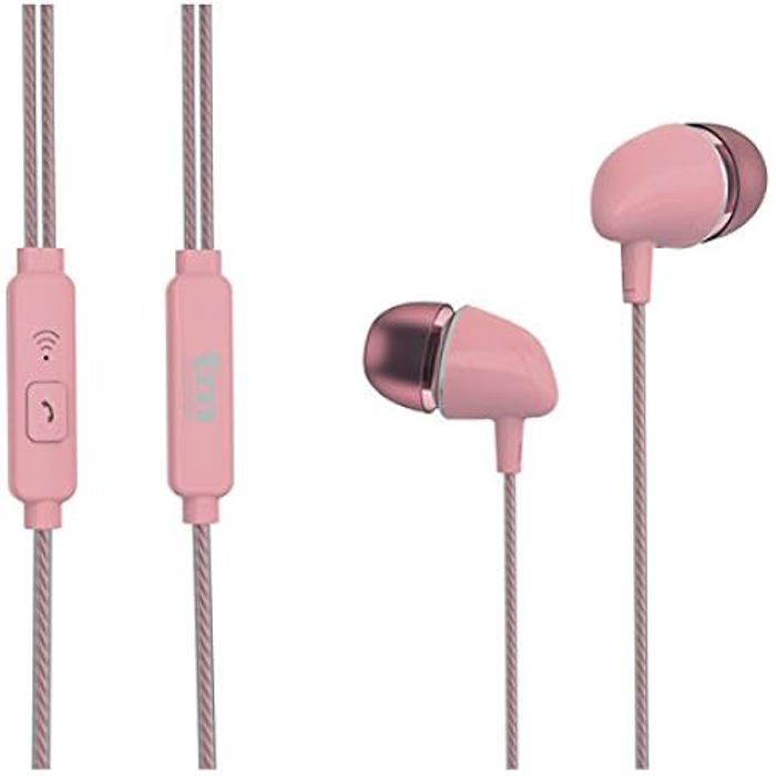 Casque stéréo - TM Electron - tmhe272p - Microphone - Kit Mains Libres - Rose