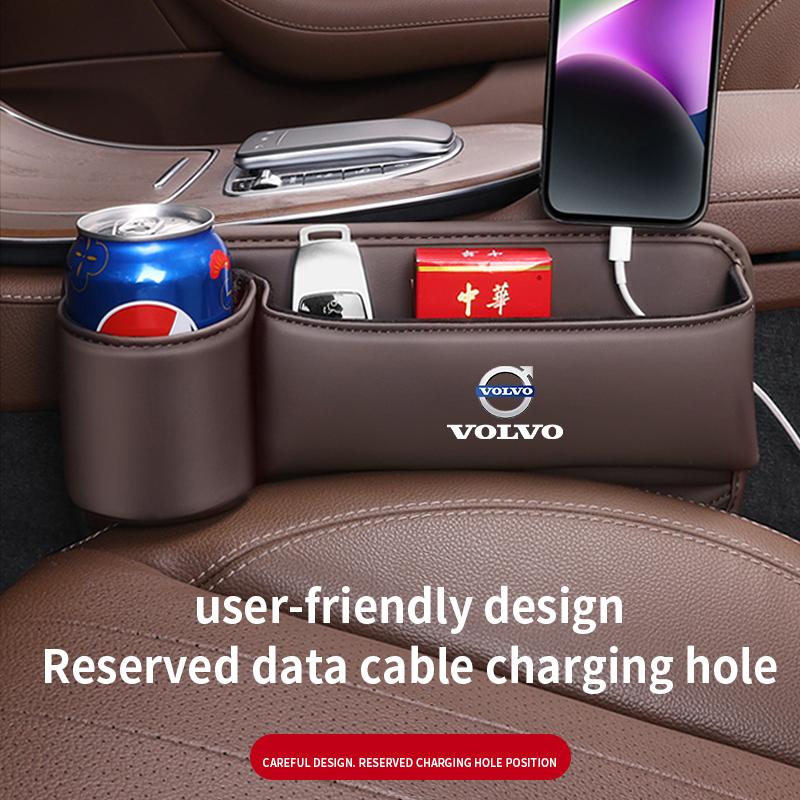 Auto Sitzspalt Füllung Aufbewahrungsbox Auto Wasserbecher Handyhalter Für Volvo Xc60 Xc90 V40 V60 S60 V50 V90 S80 C40 XC40 V70 XC70 C30