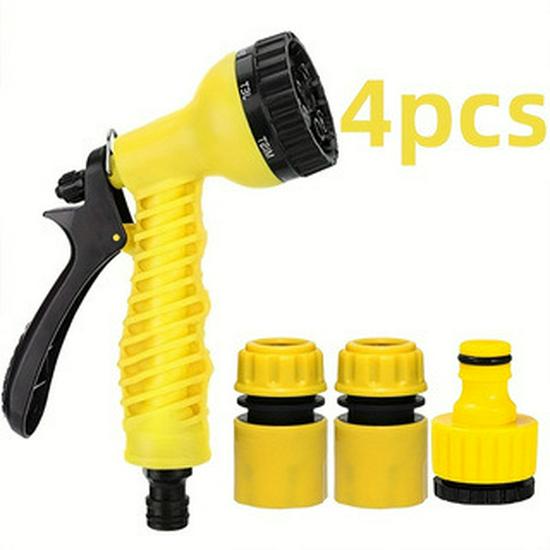 

D4 Multifunctional Water Gun with 7 Modes & 3-Connector Garden Hose