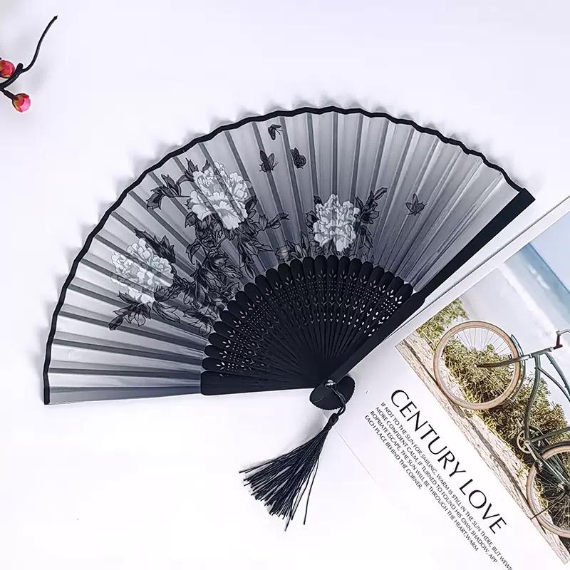 1pc-Multi-colored hand folding fan, bamboo folding fan, hand folding fan for church wedding gifts, party discount