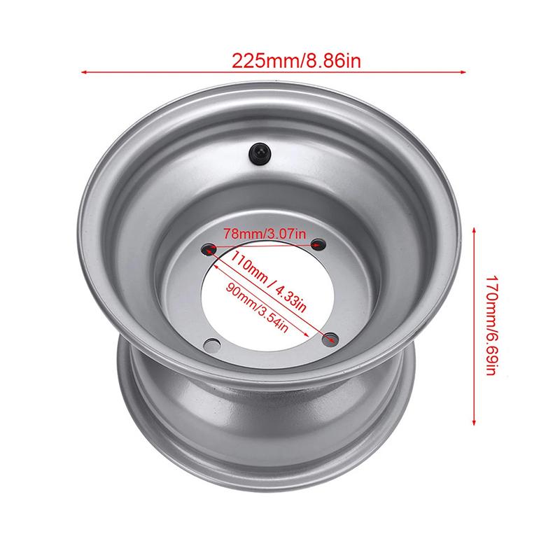 8Inch 4 Holes Wheels Vacuum Rims For 125cc ATV Quad Go Kart Off-Road Compatible With 18x9.50-8 Tires Motorcycle Parts