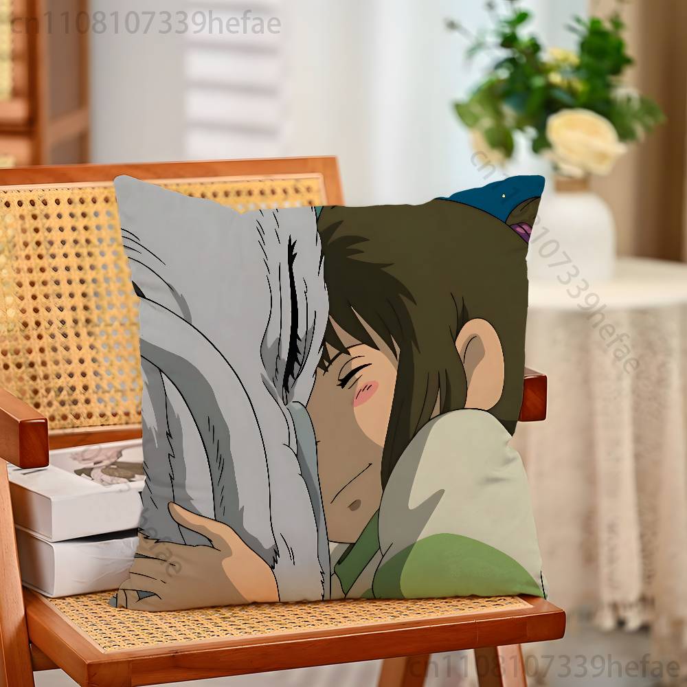 Sen To Chihiro No Kamikakushi Throw Pillow Case For 45x45cm55x55cm30x30cm For Home Bedroom Decoration And Protector