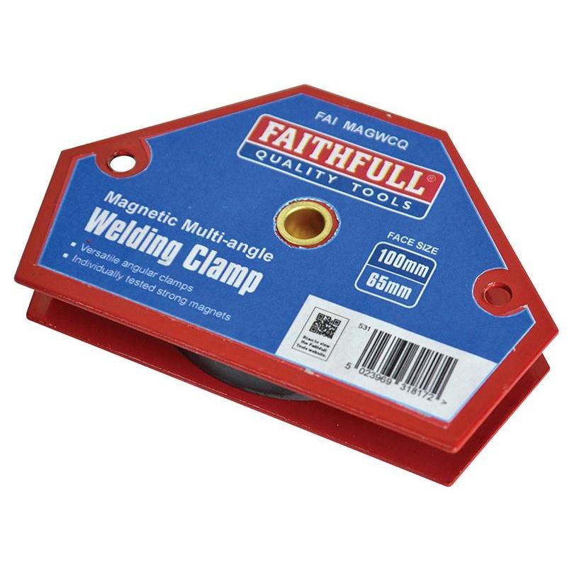 Faithfull Welding Magnet Quick Clamp 100 X 65mm