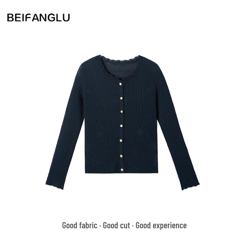 Northern Deer Summer Knit Cardigan, 59% Cotton, 33.3% Triacetate, 7.7% Linen - Cool & Breathable, Style 261158