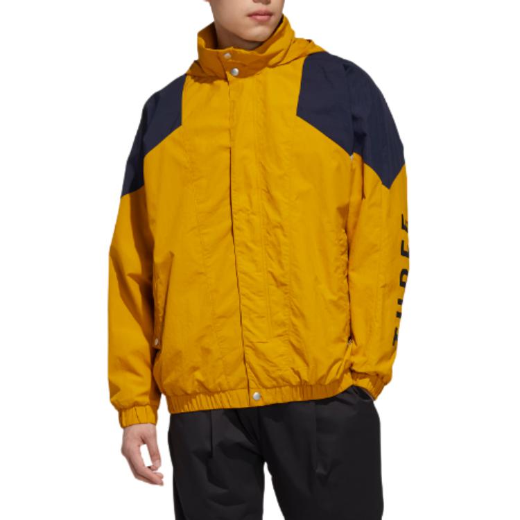 Adidas Jackets Men's Gold Detachable Hood Moderate Other GE0387