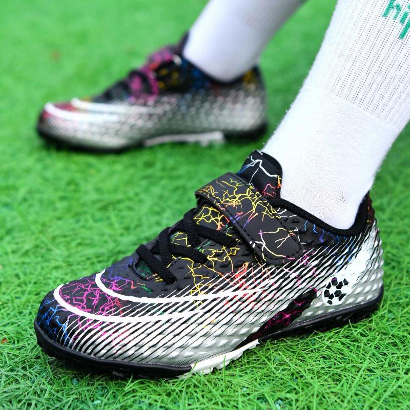 Childrens Soccer Shoes Youth Football Boots Breathable Comfortable Outdoor Sports Training Teenager Futsal Hall Football Boot